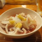 魚正 - イカゲソ生姜添え