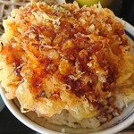 北海道そば　幻庵 - 海鮮かき揚げ丼セット980円(税込)の、海鮮かき揚げ丼