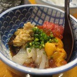 かぐら坂 新富寿司 - 適当に作ってくれた酒の肴・・・名前は・・・ない・・・