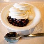 レストランイペア - 白玉+あんこ+ソフト=クリーム白玉ぜんざい
