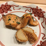 はらまさ - 焼き物：さくらます、筍のおかき揚げ