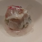 cenci - 桜鯛に白子のソース。艶かしさが続いて、聖護院にイッテしまいそう(？)。