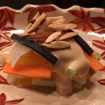 まき村 - 柿膾、大根、人参、胡瓜、水前寺海苔、アーモンド