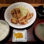 Oshokuji Chuubou - とり天定食。