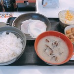 吉野家 - ハムエッグ牛小鉢定食（しじみ汁変更）