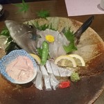 かぼちゃ - カワハギの活き造り