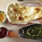 レストラン　ガンジー - グリーンチキンセット+ウーロン茶