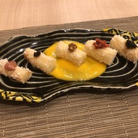 新割烹 丹色 - ホワイトアスパラ一本揚げ