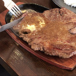 欧風カレー専門店 レッドブリック - 欧州カレー専門店 レッドブリック(山形県天童市北目)アメリカンステーキ1ポンドセット 2,500円