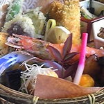 野あそび棚 - 伊勢路のご馳走の籠盛り中身です。