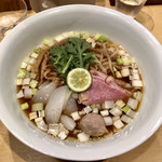 饗 くろ喜 - 「鴨そば」1000円（4/29・30限定「紫」営業）