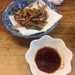 竹原 - ウツボの唐揚げと七味入醤油