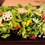 炭火焼鳥と水炊き 五郎一 - 季節の野菜とアボカドのサラダ