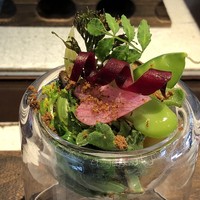 日本料理 TOBIUME - ◆里山「春を詰め込んで」・・合馬の筍、山菜、エンドウ、椎茸、空豆、プッチーナなど。