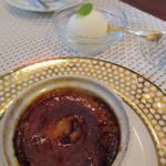 ビストロ ダイア - ほうじ茶のクレーム・ブリュレ ミルクジェラート添え