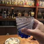 カラカラとちぶぐゎ～ - 《島らっきょう》650円、《忠考・仕次17年グラス》1,000円