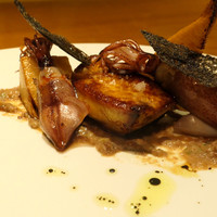 RESTAURANT hidamarino - フォアグラとホタルイカ　ホタルイカのソース