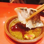 創作Dining Sushi　きくち - サワラのあぶり刺身　わさび醤油で