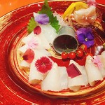 創作Dining Sushi　きくち - 千葉県産天然マコカレイ刺身とエンガワ