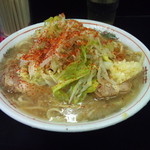 ラーメン二郎 - 小豚/麺固め・油少なめ/やさい・ニンニク・とうがらし