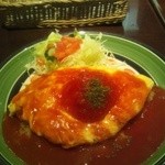 Oshaberina Kame - 完熟トマトのオムライス　800円