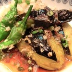 興 - 「なすの揚げだし」：だしの旨みを充分に吸ったなすが食感と味わい良し！