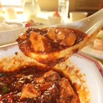 四川料理 桃源郷 - 激辛四川麻婆豆腐のアップ　【　２０１１年１２月　】