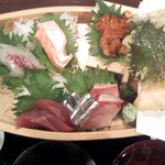 魚匠 隆明 北野坂本店 - 舟盛りランチ　上から