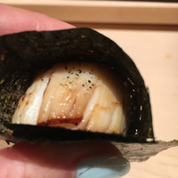 鮓処 ひろ志 - ・帆立の磯辺焼き：帆立の厚みがすごいので食感を楽しめました。香ばしい。