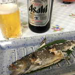 ドライブイン剣 - 鮎の塩焼き。滋味深し。