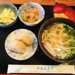 Chuunan Sanchoku Ichi Shokudou - ☆かけうどん定食セット(定食セット250円+かけうどん250円) おかずが美味しいのが印象に残りました。