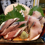 かちかち山 - 三点盛り ホタテ/ブリ/にしん