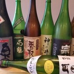 Kinjono Teppanyakiya Tsudoi - 日本酒は無くなり次第、次の銘柄の日本酒に代わりますので、お気に入りの日本酒を見つけて下さい♪