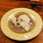 hikari-yurari - タケノコのソテー木の芽の香り自家製ベーコン添え1,500円シェア後