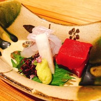 夢窓庵 - ヒラメとマグロのお造りアップ