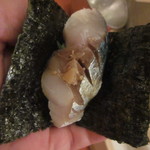 鮨 そえ島 - 〆鯖　有明の海苔とともに