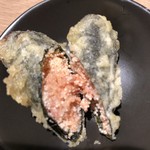立ち呑み天ぷら kiku - 明太子を海苔で巻いて揚げた、美味い！