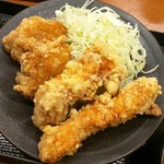 Kara yama - 【二種盛り定食￥637(税込)】
                        カリッともも２個・ささみからあげ２個
                        ご飯とみそ汁付き