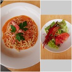 カフェモ・ルタオ - ズワイガニのトマトクリーム生パスタ　1,300円　2018/12