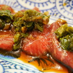 鮨松榮 - ミンククジラ 行者大蒜