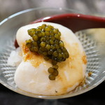 鮨松榮 - 天然虎河豚の白子 N25キャビア添え