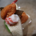 味道広路 - 北海シマエビ　ウニ　凍み豆腐　ワラビの塩漬け。