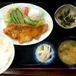 道の駅かみおか 茶屋っこ一里塚 - 生姜焼き定食