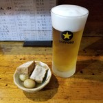 あおちゃん - お通しと生ビール