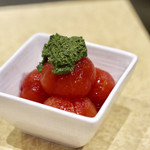 波へい - トマトの冷製オデン 〜バジルと大葉のソース〜