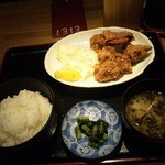 テング酒場 - 唐揚げ定食　５００円