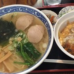 小杉食堂 - 塩ラーメン＆ミニカツ丼(2018.11.8)