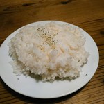 炭火焼ハンバーガー＆ステーキ チェリーズ - ライスは大盛なら３００円(税込)。見た感じ１合くらい。その上にはウルトラ盛？(確か４００円)もありました。