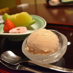 離れの宿　よもぎ埜 - アイスとフルーツ