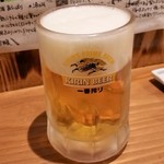 五島丸 - キリン一番搾り生（中）。これで380円は良心的です。